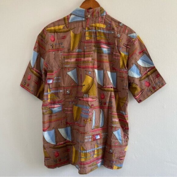 VTG Reyn Spooner Herb Kawainui Kane Shirt Top Mens XL Egyptian Cotton Nautical - Picture 2 of 12